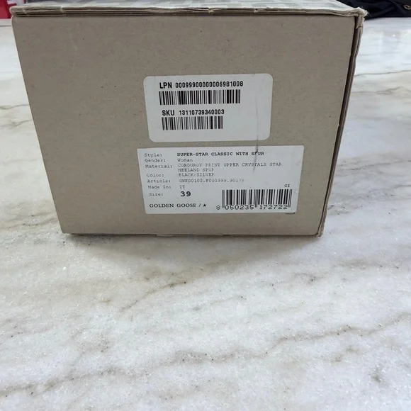 Golden Goose Superstar Corduroy Print Sneaker with Swarovski Crystal Details - Picture 5 of 6